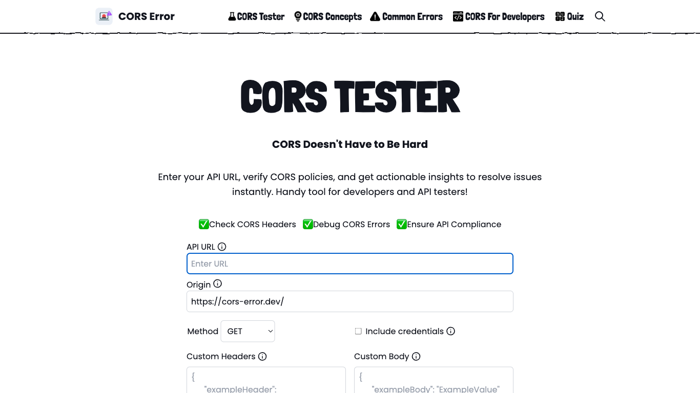 CORS-Tester