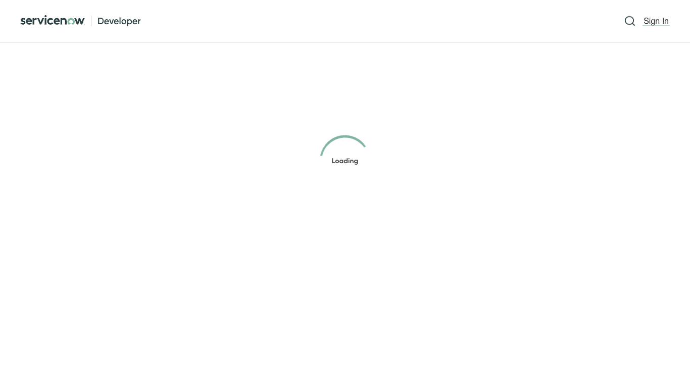 ServiceNow Developer Program