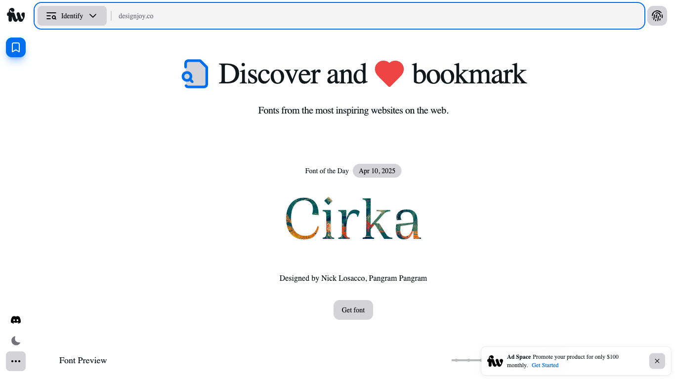 Font of web