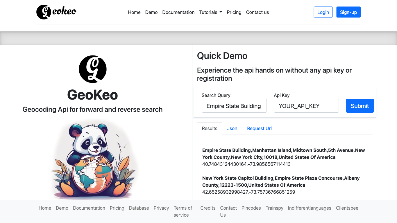 Geokeo api