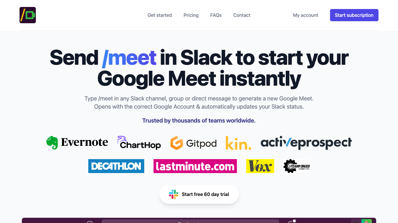 /meet for Slack