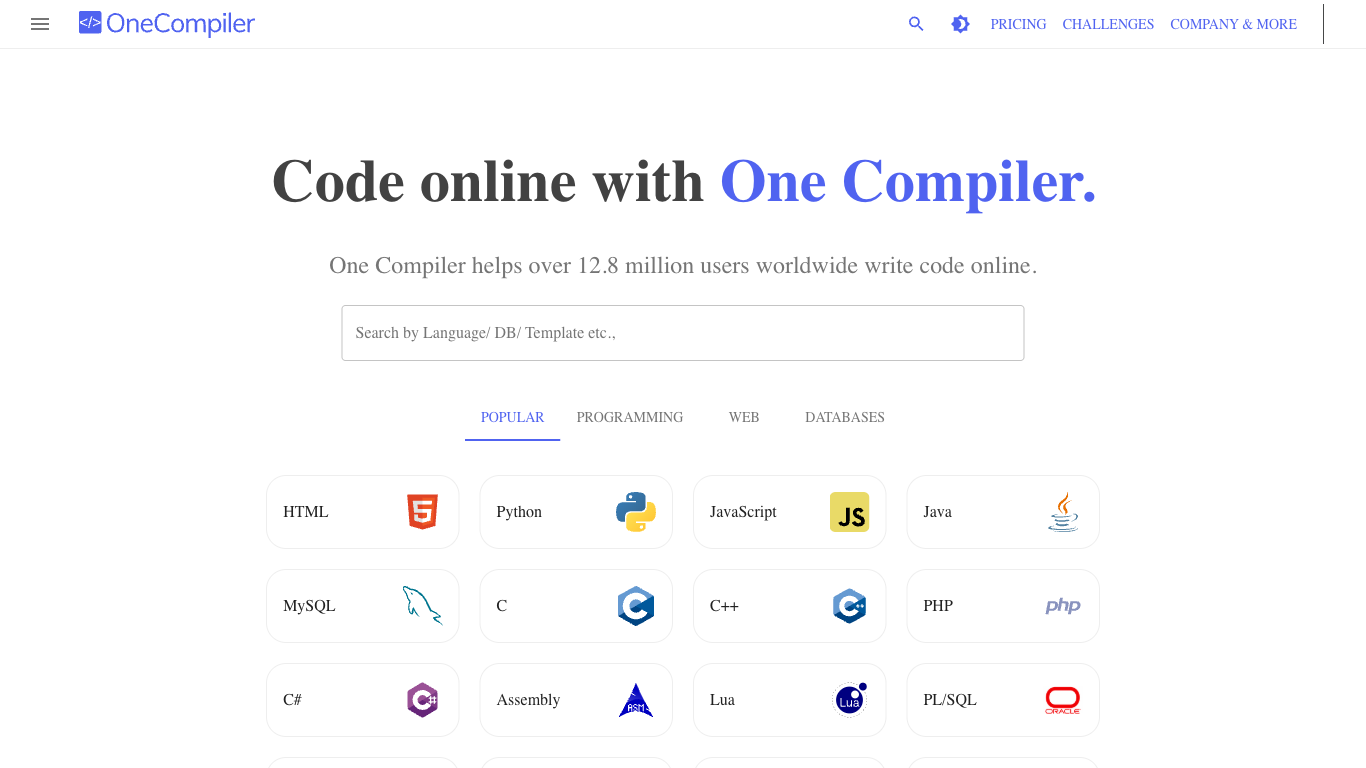 OneCompiler
