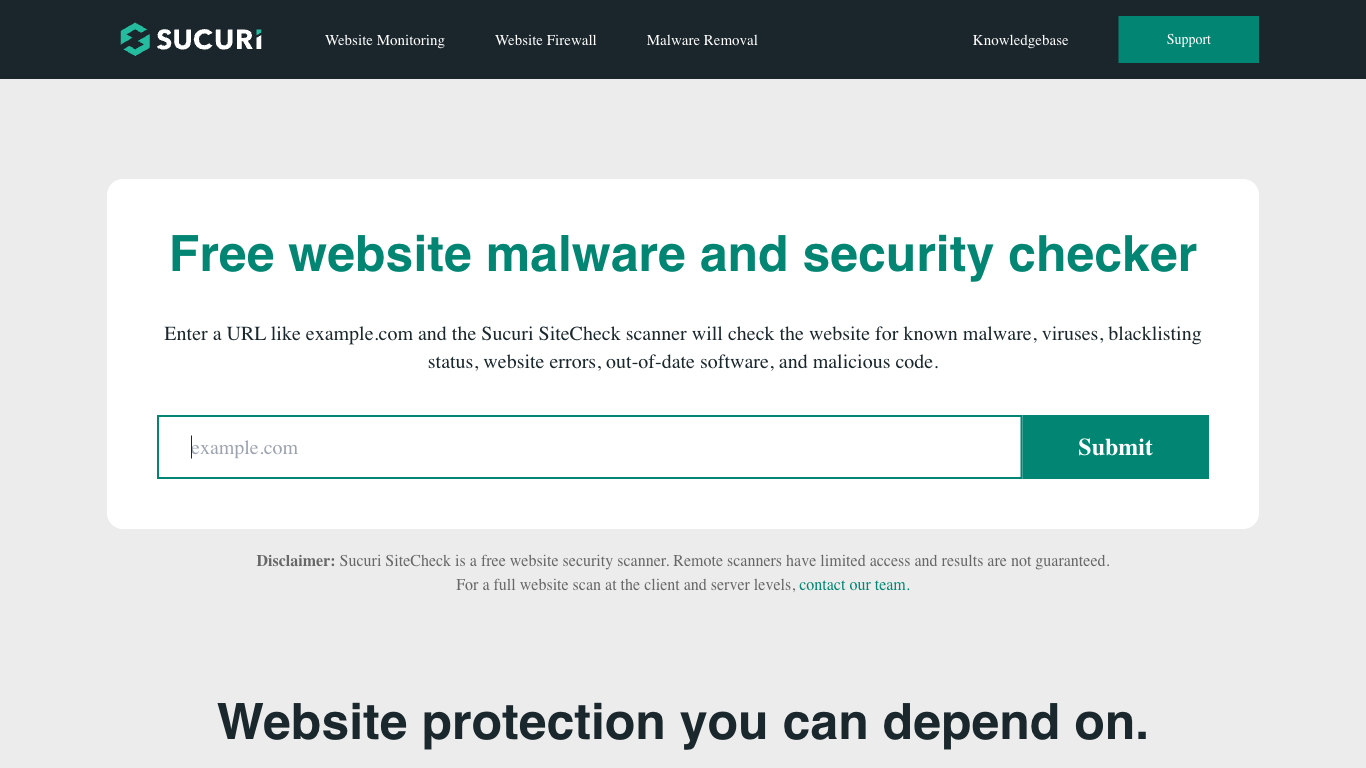 Sucuri SiteCheck