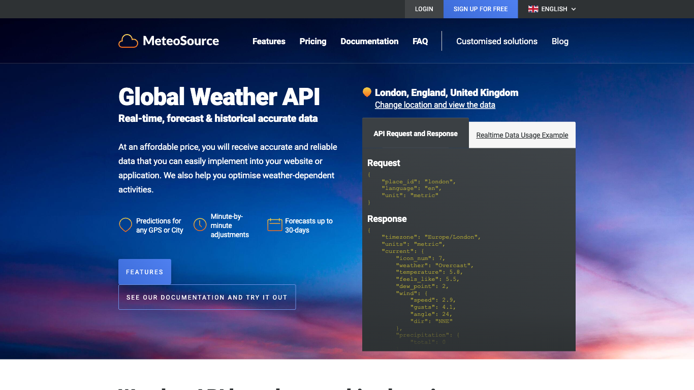 Meteosource Weather API