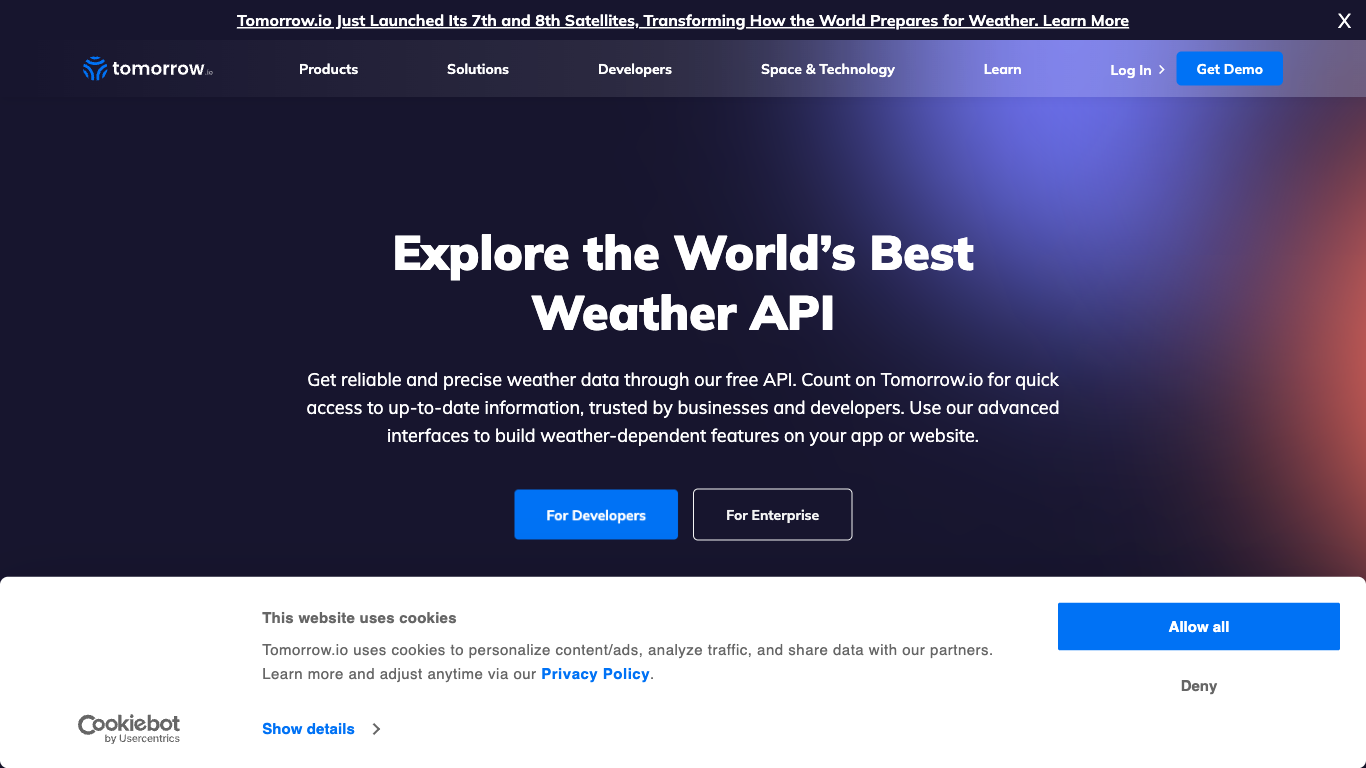 Tomorrow.io Weather API